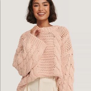 NA-KD Chunky Cable Knitted Sweater Size Small/Medium
